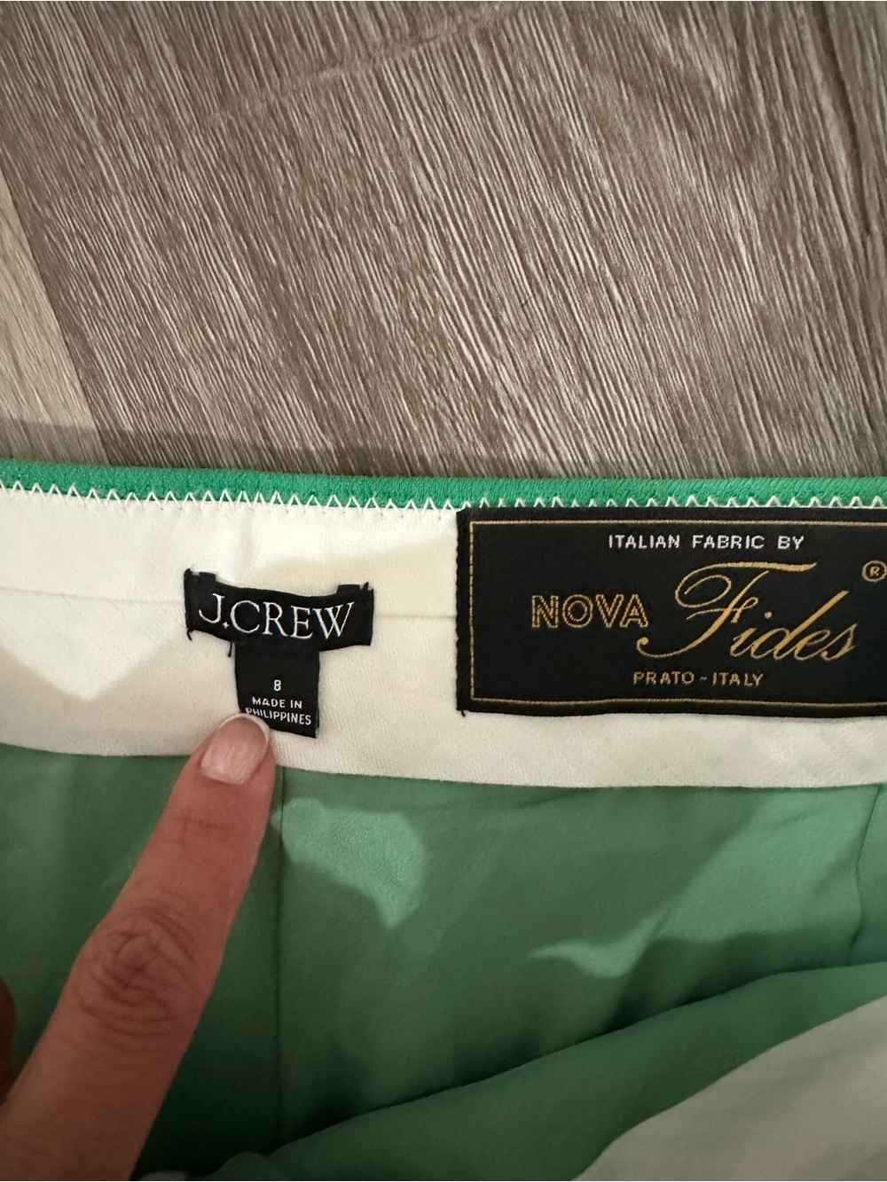 J.Crew Green Italian Wool Blend Tailored Straight Leg Pants Women’s Size 8 - Picture 7 of 10